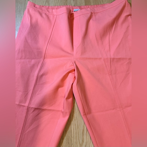 Isaac Mizrahi Live! 24/7 Stretch Ankle Pants with Pintuck Coral Curvy Sz 26 - Picture 3 of 10
